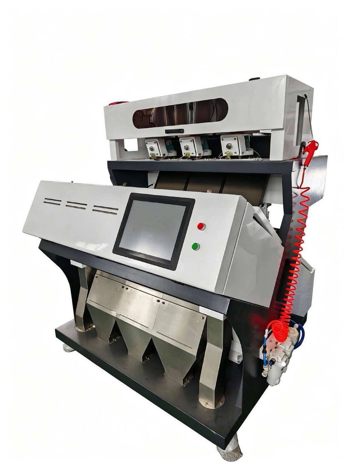 Three-channel rice color sorter